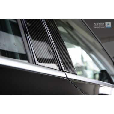 Накладки на стойки дверей (карбон) BMW X1 F48 (2015-) бренд – Avisa главное фото